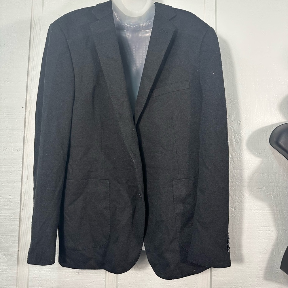 ZN T18 Men’s Black 2 Button Blazer No Size See Measurements EUC - Picture 5 of 9